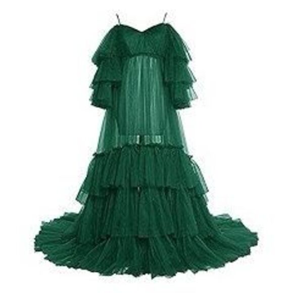 New Trend Tulle Long Maternity Gown - Picture 1 of 16